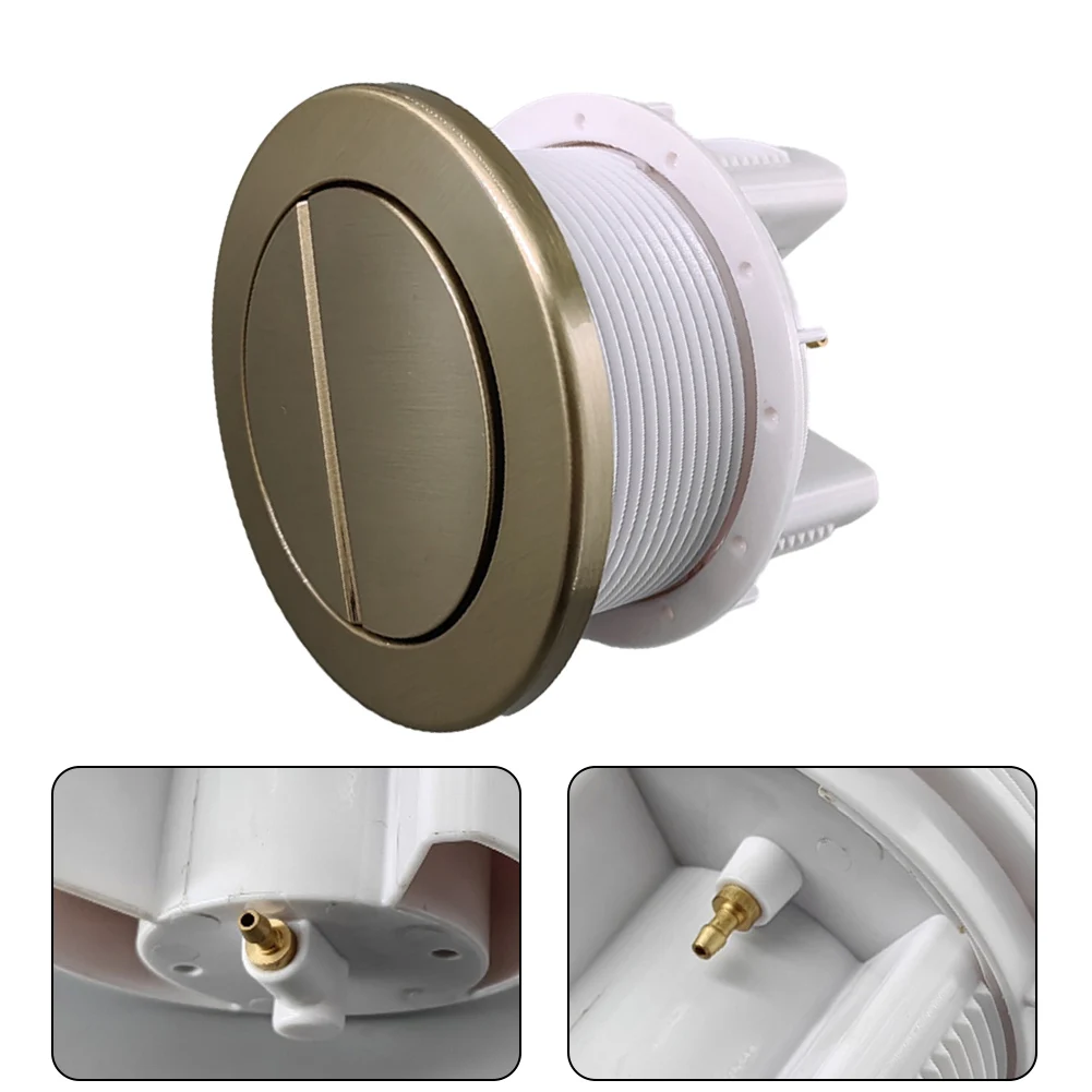 1pcs Toilet Push Button Dual Flush Air Type Pneumatic Tank Switch Brushed Brass Gold Twin Hose Water Press Flush Button Parts
1pcs Toilet Push Button Dual Flush Air Type Pneumatic Tank Switch Brushed Brass Gold Twin Hose Water Press Flush Button Parts
