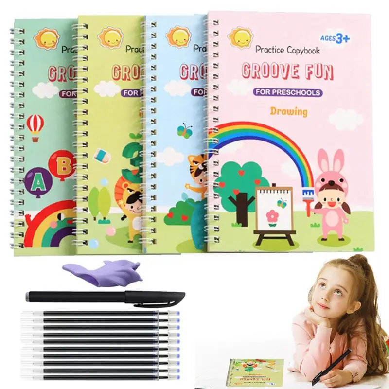 Grooved Writing Practice Book Grooved Handwriting Book Practice Kindergarten Children Magic Copybook For Kindergarten 4 Exercise
Grooved Writing Practice Book Grooved Handwriting Book Practice Kindergarten Children Magic Copybook For Kindergarten 4 Exercise