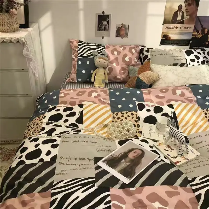 Ins Cow Pattern Bedding Set Dot Stripe Flat Bed Sheet Adult Kids Duvet Cover Single Double Full Queen Nordic Bed Linen
Ins Cow Pattern Bedding Set Dot Stripe Flat Bed Sheet Adult Kids Duvet Cover Single Double Full Queen Nordic Bed Linen