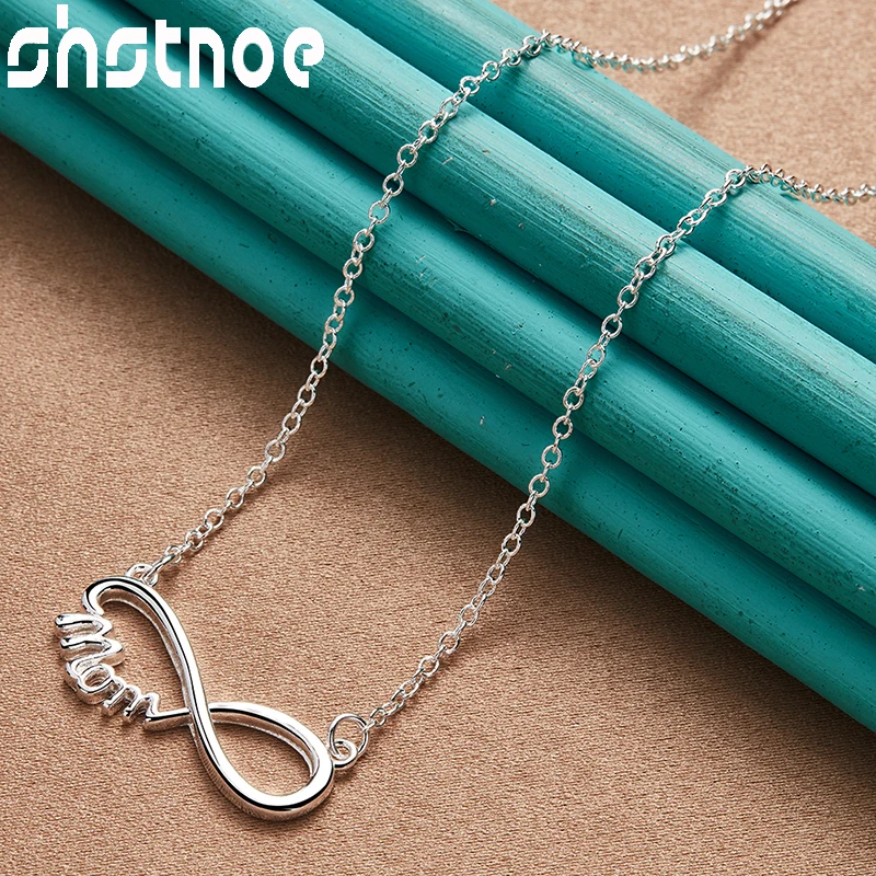 SHSTONE 925 Sterling Silver Mom Pendant Chain Necklace For Women Lady Fashion Party Engagement Wedding Birthday Jewelry Gift
SHSTONE 925 Sterling Silver Mom Pendant Chain Necklace For Women Lady Fashion Party Engagement Wedding Birthday Jewelry Gift