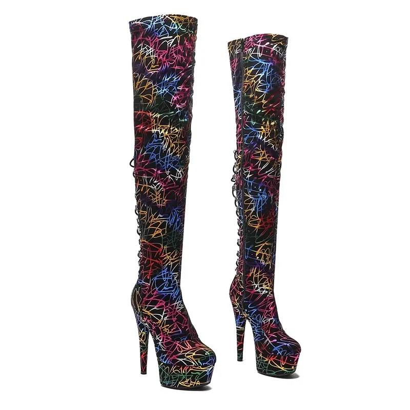 LAIJIANJINXIA New 15CM/6Inches PU Upper High Heel Platform Over-the-Knee Boots Closed Toe Pole Dance Shoes 070
LAIJIANJINXIA New 15CM/6Inches PU Upper High Heel Platform Over-the-Knee Boots Closed Toe Pole Dance Shoes 070