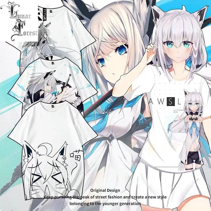 Vtuber shirakami fubuki 3d printing T-shirt summer fashion round neck short sleeve popular streetwear 2024
Vtuber shirakami fubuki 3d printing T-shirt summer fashion round neck short sleeve popular streetwear 2024