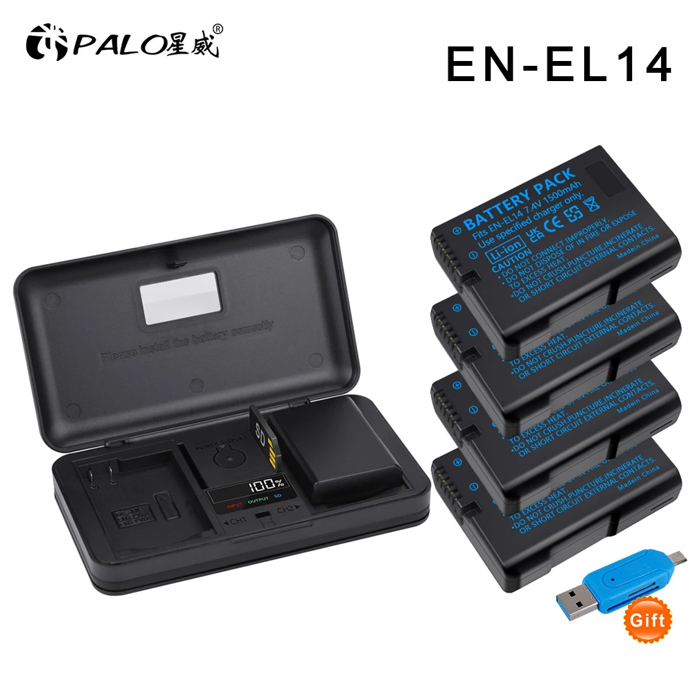 

EN-EL14 EN-EL14a EN EL14 Battery for Nikon Df D5500 D5600 D3400 D3500 D5100 D5200 D5300 D3100 D3200 D3300 COOLPIX P7700 P7800