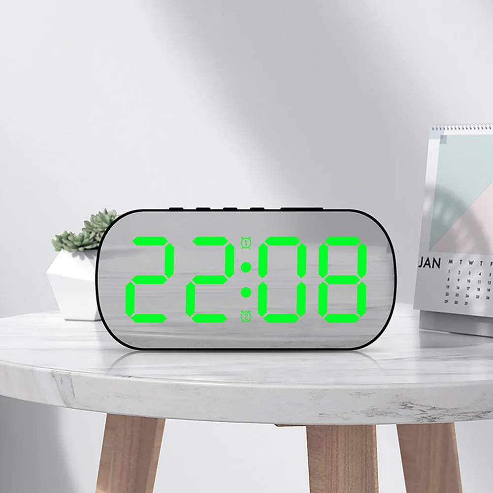 Alarm Clock Digital Alarm Clock LED Alarm Clock 12/24 Hour Switchable 5 Brightness Levels ABS Plastic LED Mirror
Alarm Clock Digital Alarm Clock LED Alarm Clock 12/24 Hour Switchable 5 Brightness Levels ABS Plastic LED Mirror