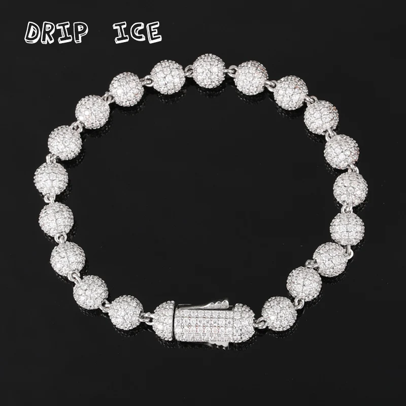 8mm Iced Out Beads Miami Cuban Bracelets Spring Clasp Bangle Hip Hop Jewelry Men Hand Chain Pulseira Masculina
8mm Iced Out Beads Miami Cuban Bracelets Spring Clasp Bangle Hip Hop Jewelry Men Hand Chain Pulseira Masculina