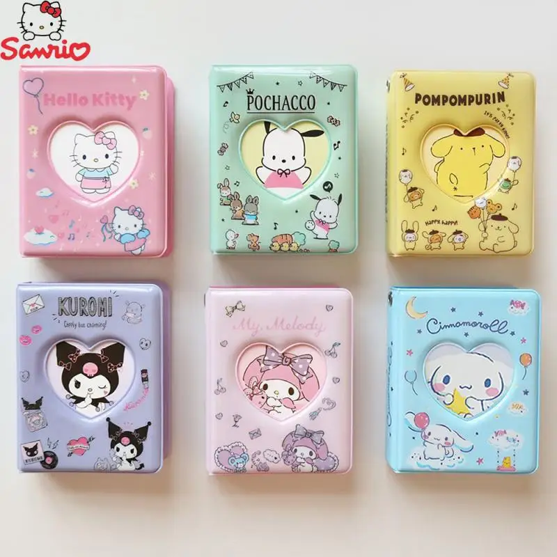 

Anime Sanrio Card Book Photo Album Hello Kitty Kuromi Melody Cinnamoroll Pochacco 3-Inch Mini Truck Card Binder Ornaments Gifts