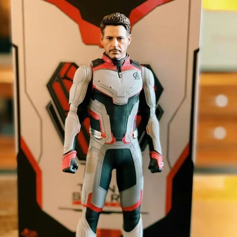 

Anime Action Figures Original Hottoys Ht Mms537 1/6 Marvel Tony Stark Team Suit Avg4 Avengers Endgame Iron Man Model Toys Gift