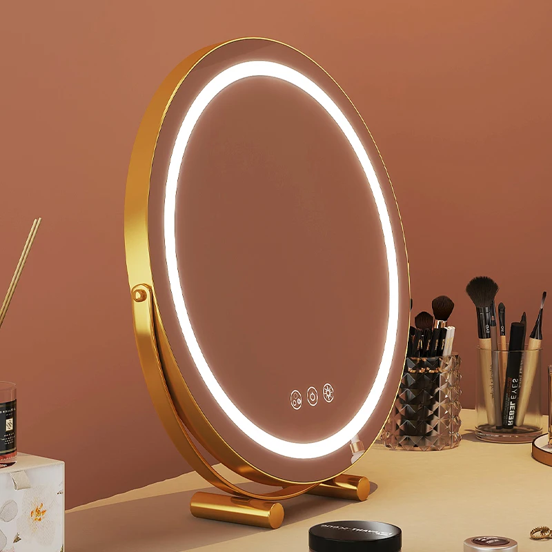 Gold Vanity Lights Mirror Tempered Glass Makeup Ornament Touch Switch Bathroom Irregular Shape Espelho Com Led Cosmetic Mirror
Gold Vanity Lights Mirror Tempered Glass Makeup Ornament Touch Switch Bathroom Irregular Shape Espelho Com Led Cosmetic Mirror