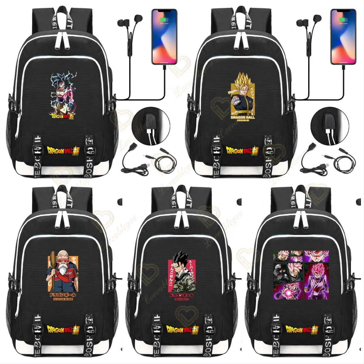 Anime Dragon Ball Z Goku Vegeta Super Backpacks for Teenagers USB Charge Bag for Children Girls Boys Gifts School Bookbags
Anime Dragon Ball Z Goku Vegeta Super Backpacks for Teenagers USB Charge Bag for Children Girls Boys Gifts School Bookbags