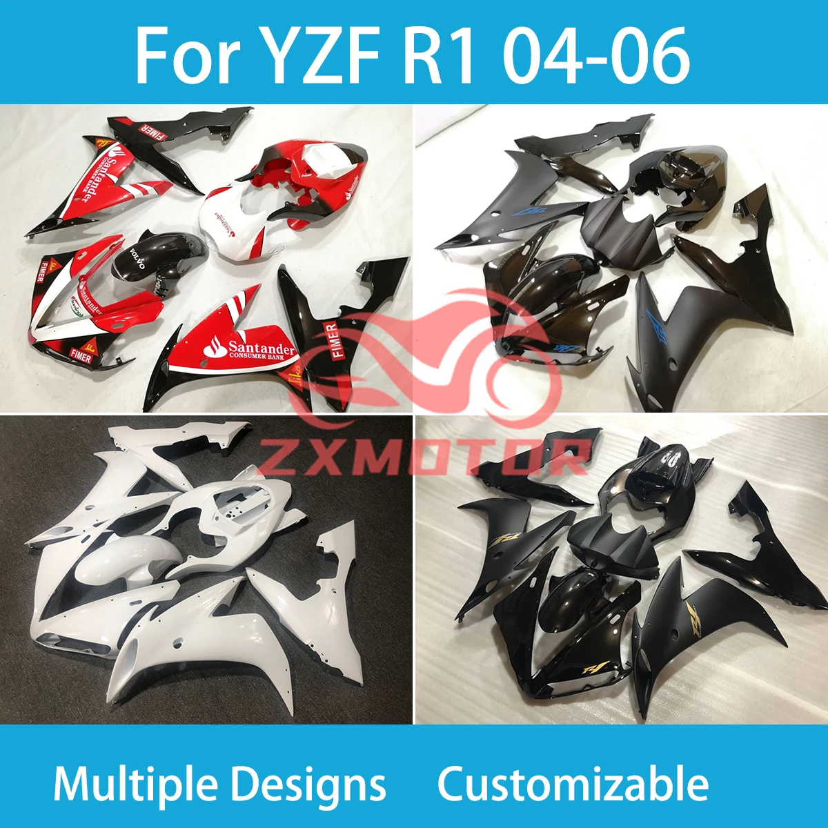 

Motorcycle Fairings for Yamaha YZF R 1 2004 2005 2006 Full Set Body Plastics Set Bodywork Covers Fairing Kit R1 04 05 06
