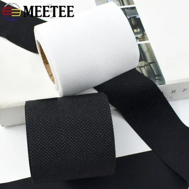 

2/5Meters Meetee 50mm Elastic Band Non-slip Silicone Stretch Bands Rubber Webbing Belt DIY Sewing Garment Clothes Accessories