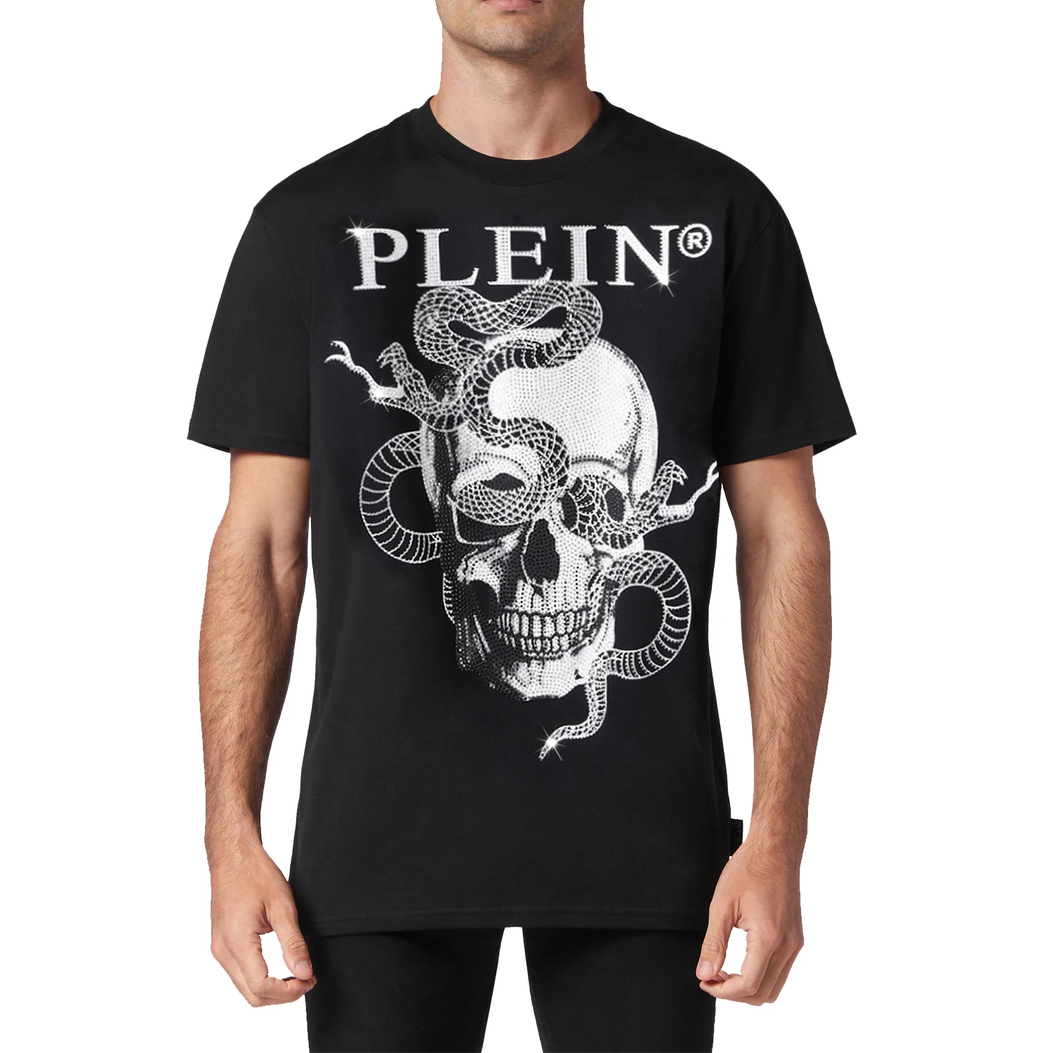 PLEIN BEAR Men's T-shirt Snake Skull And Plein Classic T-shirt with Crystals 100% Cotton T-shirts Men Tops Comfortable Tees 931
PLEIN BEAR Men's T-shirt Snake Skull And Plein Classic T-shirt with Crystals 100% Cotton T-shirts Men Tops Comfortable Tees 931