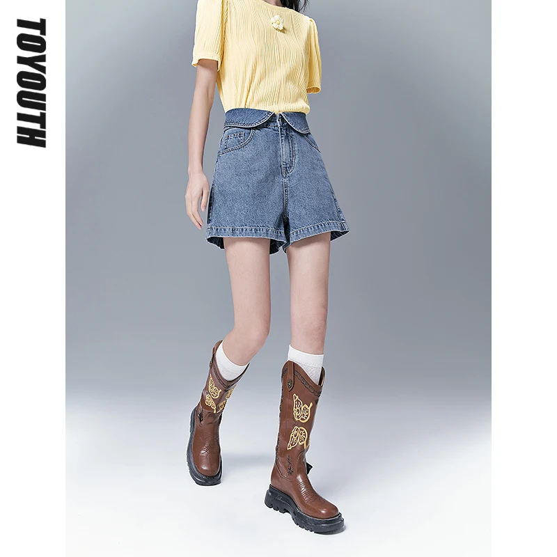 Toyouth Women Jeans 2022 Summer High Waist Loose Straight Denim Shorts Solid Blue Comfortable Casual Vintage Short Pants
Toyouth Women Jeans 2022 Summer High Waist Loose Straight Denim Shorts Solid Blue Comfortable Casual Vintage Short Pants