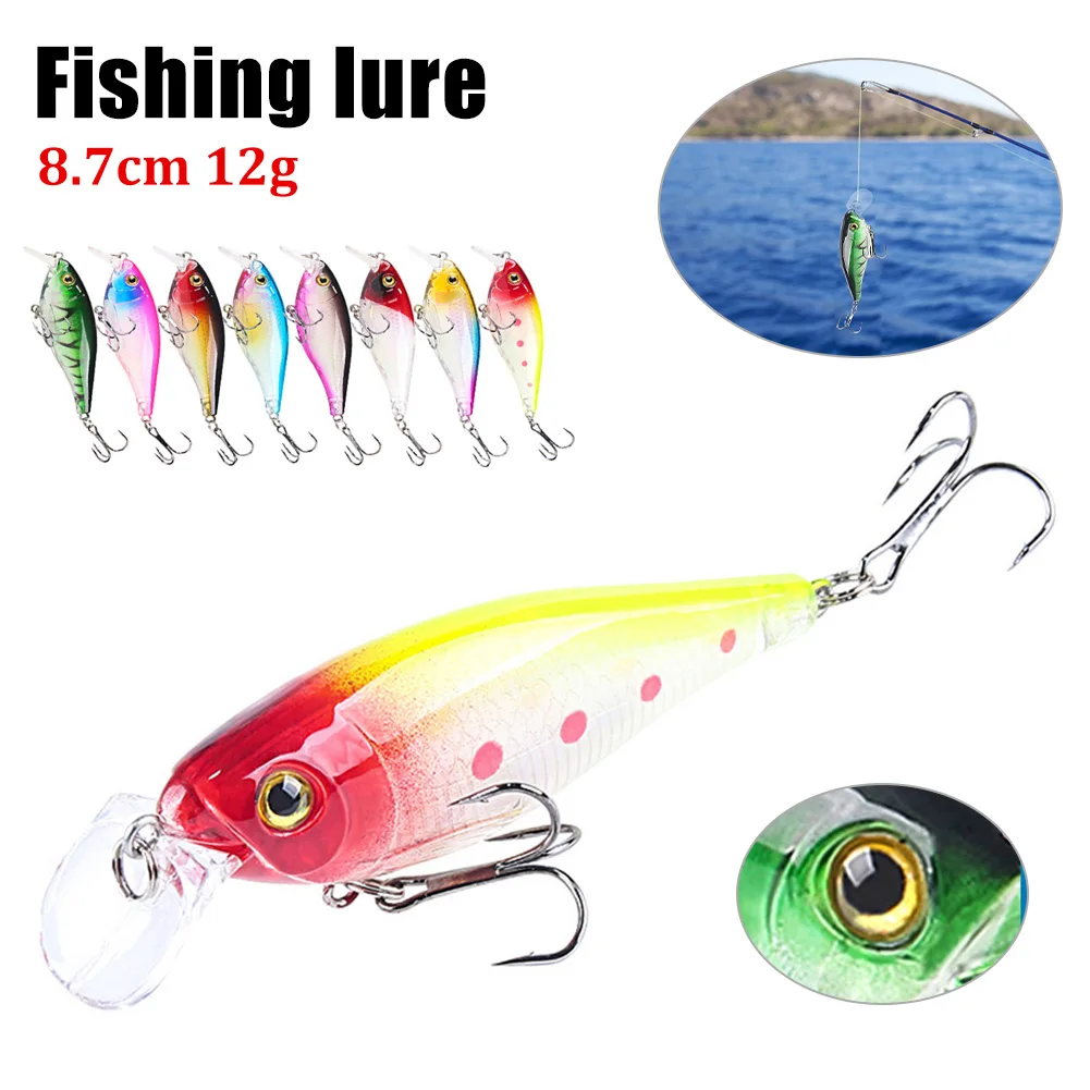 Fishing Lure Crankbait Pike Bait Minnow 8.7cm 12g Diving Wobblers Swimbait with 2 Trebles for Freshwater Fishing Accessories
Fishing Lure Crankbait Pike Bait Minnow 8.7cm 12g Diving Wobblers Swimbait with 2 Trebles for Freshwater Fishing Accessories