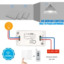 433Mhz LED Smart Switch Light DIY Module Receiver 86Type Portable RF Wireless Relay Power Remote Control 220V Wall Panel Button
433Mhz LED Smart Switch Light DIY Module Receiver 86Type Portable RF Wireless Relay Power Remote Control 220V Wall Panel Button