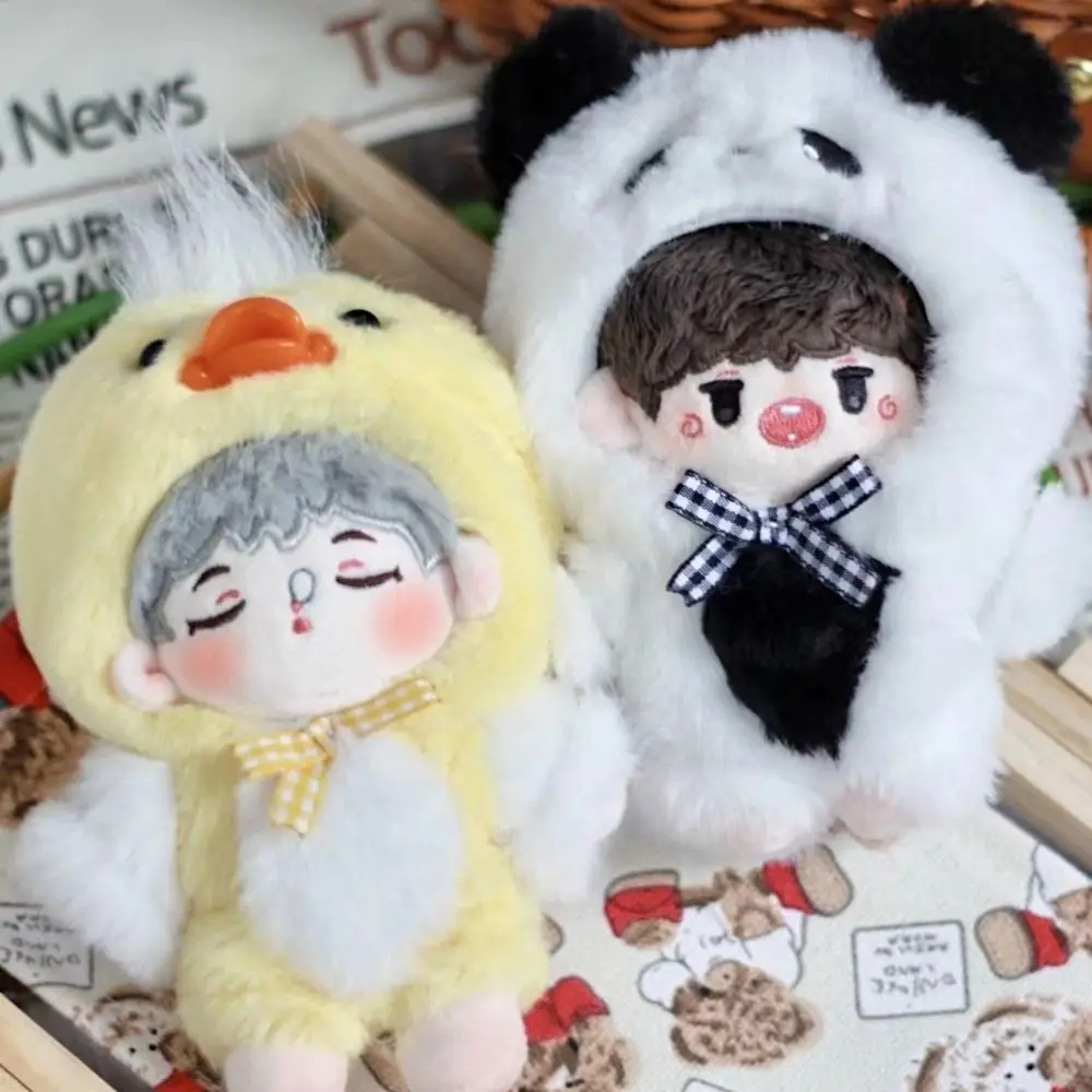 

Cute Doll Clothes High Quality Mini 2 Styles Mini Clothes Suits Panda Duck Jumpsuit 20cm Cotton Doll