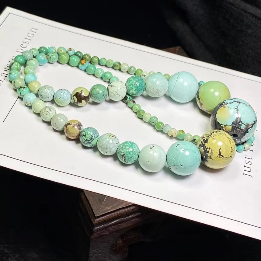 

Natural Blue Turquoise Gemstone Pendant Necklace Jewelry Women Men 3*18.3mm Green Origin Turquoise Healing Stone AAAAA