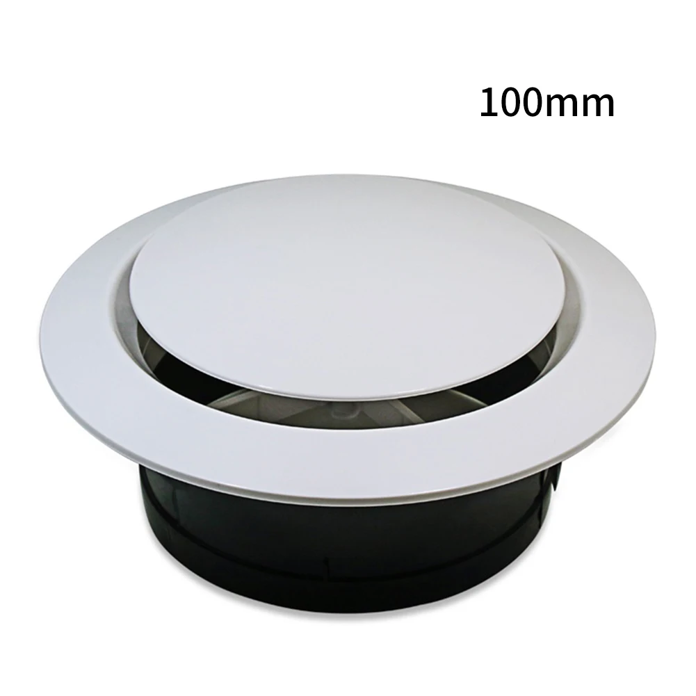 

Heating Ceiling Round Vent ABS White Decorative Air Vent Cover Ventilation Grill Outlet For Wall Ceiling 75mm 100mm 150mm 200mm