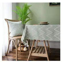 Polyester Tablecloths, Waterproof Table Covers Tassel Stripes Green Dining Table Coffee Table Deco
Polyester Tablecloths, Waterproof Table Covers Tassel Stripes Green Dining Table Coffee Table Deco