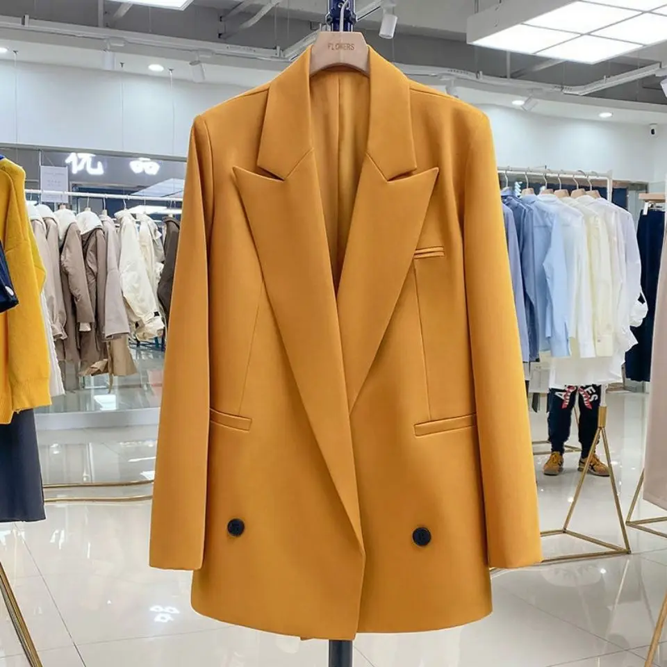 2023 spring new autumn casual suit orange small suit coat women's professional dress blazer mujer Slight Strech
2023 spring new autumn casual suit orange small suit coat women's professional dress blazer mujer Slight Strech