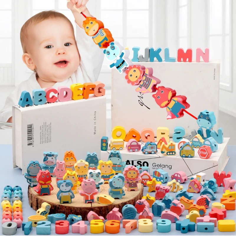 Kids Wooden Animal Fruit Block Stringing Beaded Toys For Children Montessori Sensory Cognition Learning Educational Toys Gifts
Kids Wooden Animal Fruit Block Stringing Beaded Toys For Children Montessori Sensory Cognition Learning Educational Toys Gifts