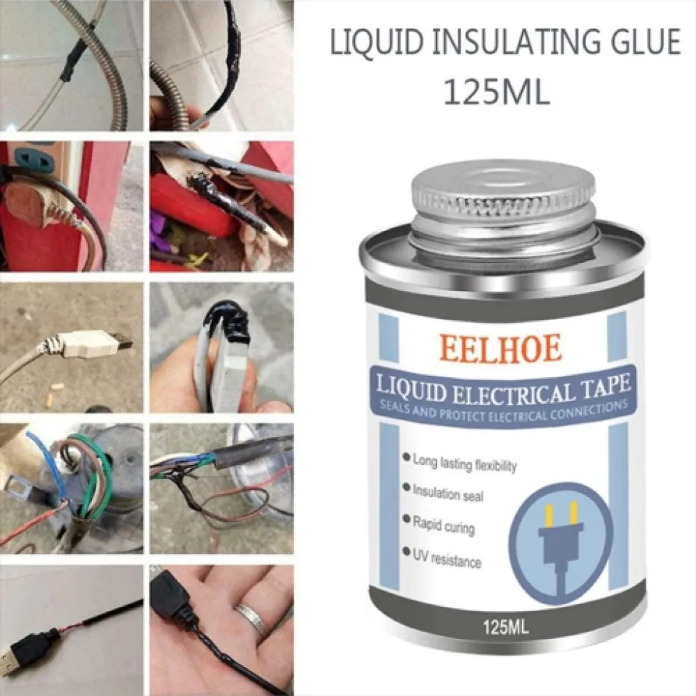 30/50ml Liquid Insulating Tape Waterproof Electrical Tape Seal Cable Repair Wire Coat Tube Paste Fast Rubber Fixed Dry Line Glue
30/50ml Liquid Insulating Tape Waterproof Electrical Tape Seal Cable Repair Wire Coat Tube Paste Fast Rubber Fixed Dry Line Glue