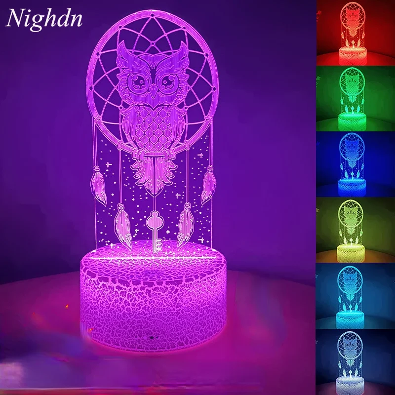 Owl 3d Illusion Lamp Colorful Led Creative Touch Remote Control Night Light Bedroom Atmosphere Decoration Table Lamp Gift Kids
Owl 3d Illusion Lamp Colorful Led Creative Touch Remote Control Night Light Bedroom Atmosphere Decoration Table Lamp Gift Kids