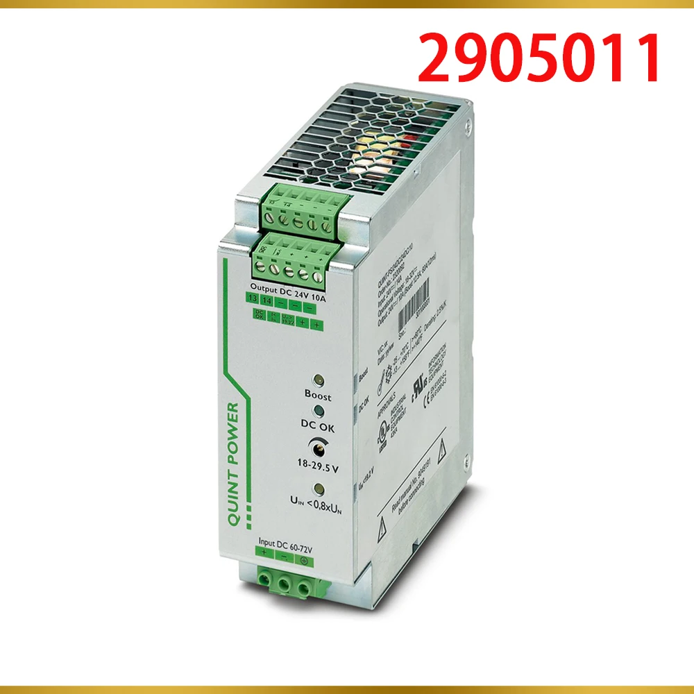 Новинка для Феникса QUINT-PS/60-72DC/24DC/10/CO QUINT POWER DC/DC преобразователь с защитным покрытием 24VDC/10A 2905011
Новинка для Феникса QUINT-PS/60-72DC/24DC/10/CO QUINT POWER DC/DC преобразователь с защитным покрытием 24VDC/10A 2905011