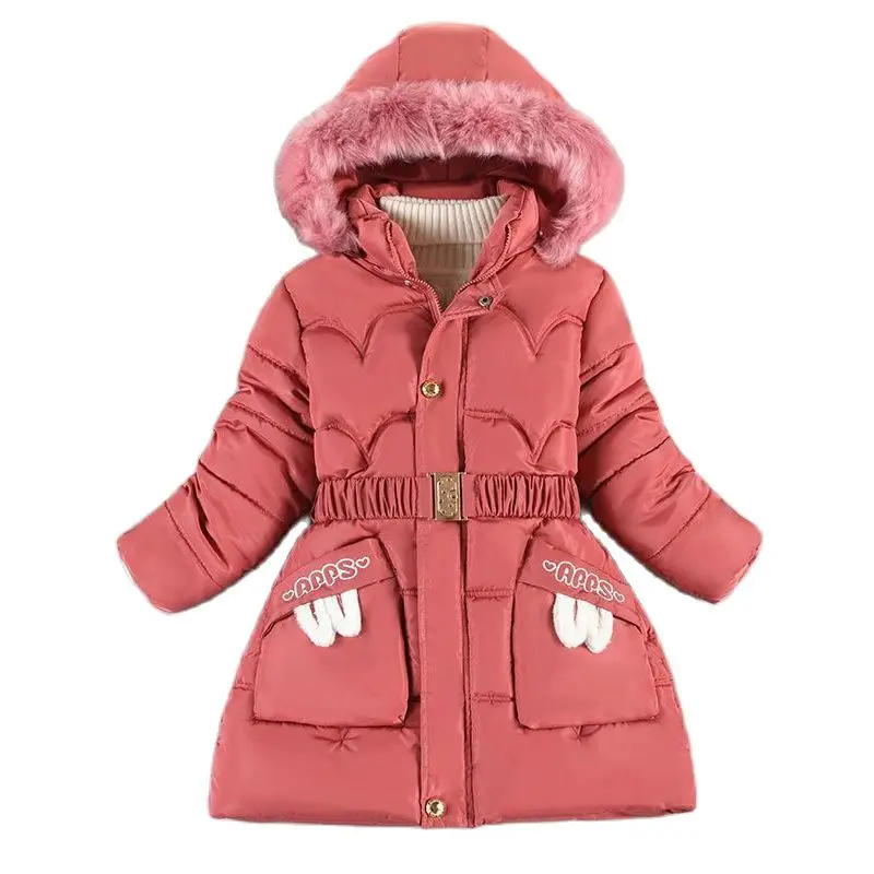 Winter Thick Keep Warm Girls Outerwear Style Plush Collar Hooded Jacket Children Korean Waist Belt Outdoor Sport Casual Clothes
Winter Thick Keep Warm Girls Outerwear Style Plush Collar Hooded Jacket Children Korean Waist Belt Outdoor Sport Casual Clothes