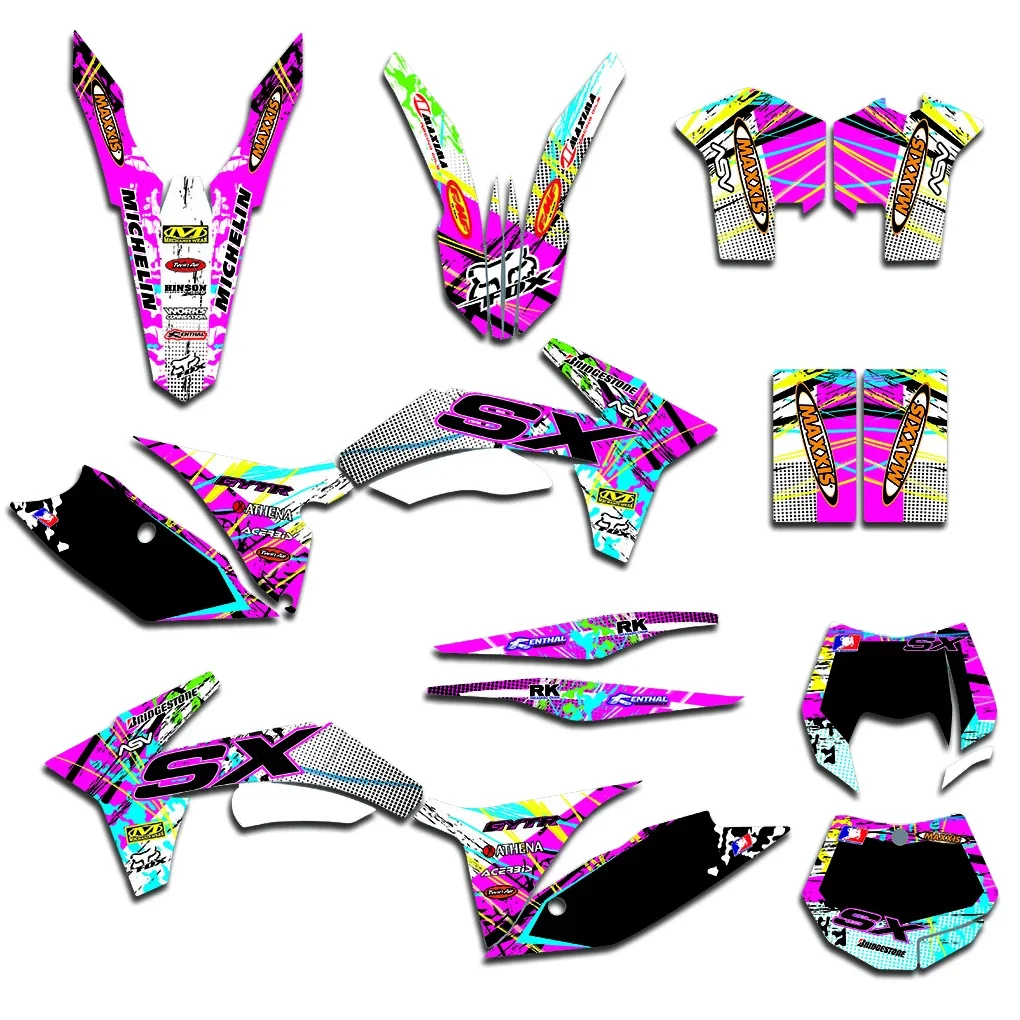 

Graphic Decals Sticker Kit DECO Dekor For KTM SX SXF 125 250 350 450 525 2011 2012