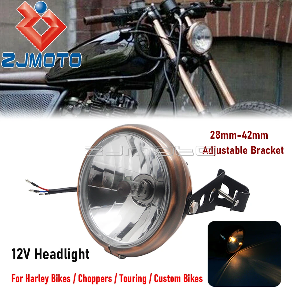 Vintage Motorcycle H4 5" Headlight 60/55W High Low Beam Retro 12V Front Headlamp For Harley Chopper Bobber Cafe Racer Custom
Vintage Motorcycle H4 5" Headlight 60/55W High Low Beam Retro 12V Front Headlamp For Harley Chopper Bobber Cafe Racer Custom