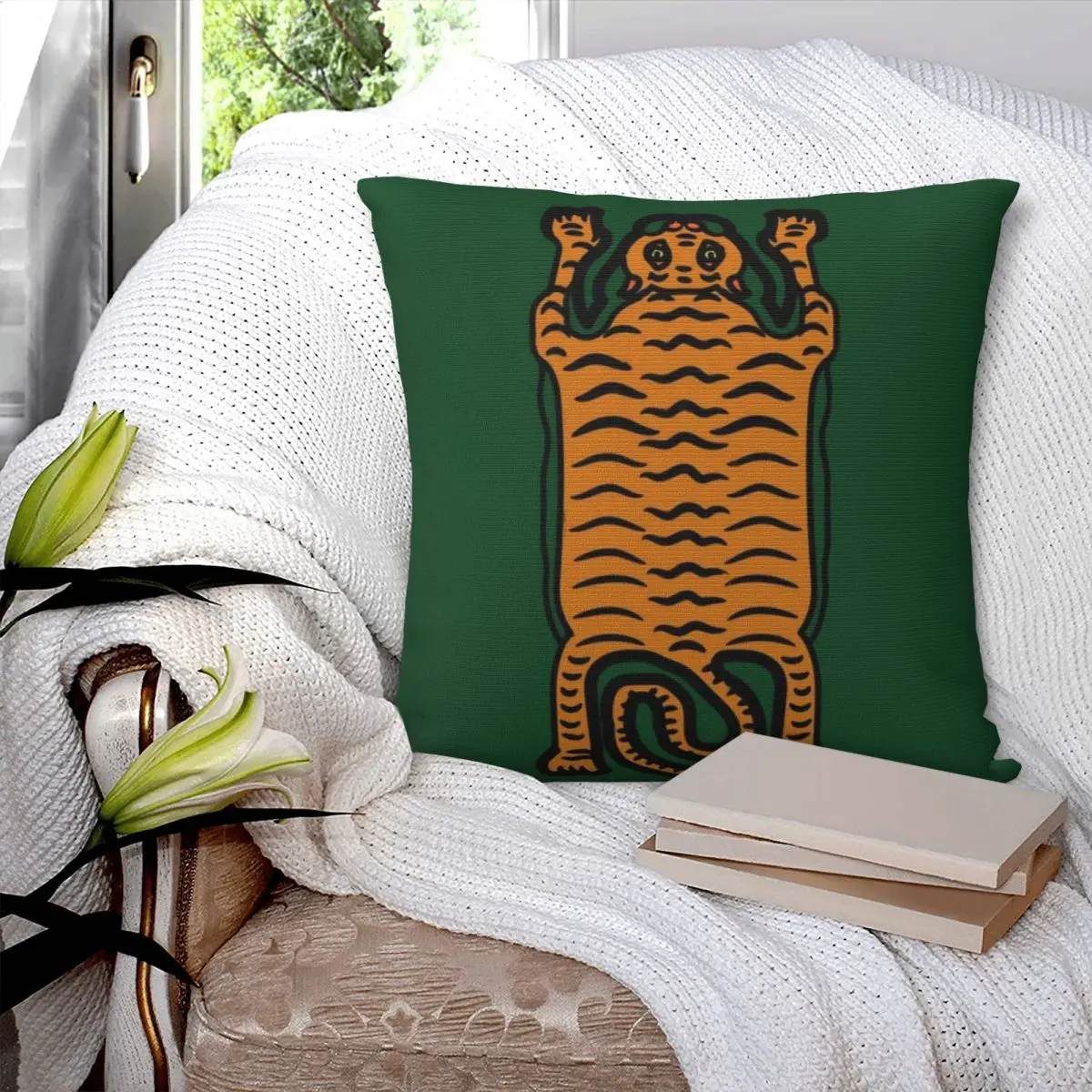 

Тибетский тигровый коврик, квадратная наволочка, наволочка, подушка из полиэстера, Декор, комфортная наволочка для дома, спальни