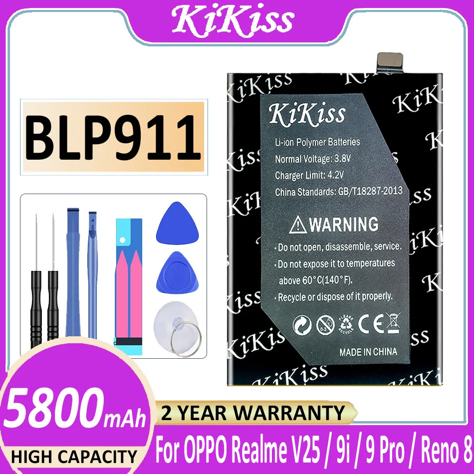 

Аккумулятор BLP911 5800 мач для OPPO Realme V25 9i 9 Pro realme9 pro/Reno 8 Pro reno8 pro Bateria