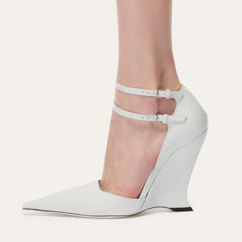 ladies summer autumn party dress nude wedge pumps woman fashion Mary Jane buckle pointed toe microfiber sandals women high heels
ladies summer autumn party dress nude wedge pumps woman fashion Mary Jane buckle pointed toe microfiber sandals women high heels