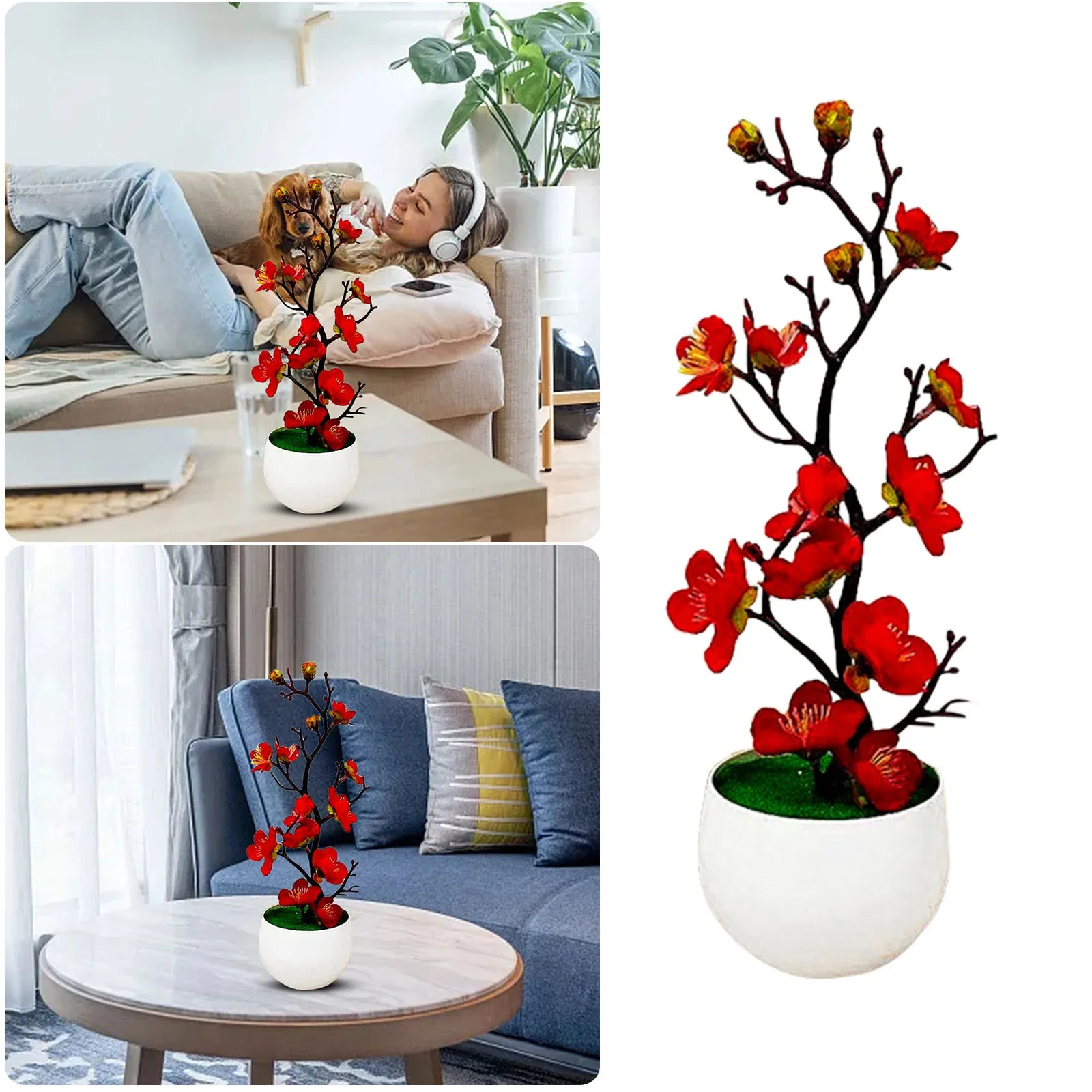 Artificial Plants Bonsai Small Tree Simulation Pot Plants Fake Flowers Table Potted Ornaments Home Decoration Hotel Garden Decor
Artificial Plants Bonsai Small Tree Simulation Pot Plants Fake Flowers Table Potted Ornaments Home Decoration Hotel Garden Decor