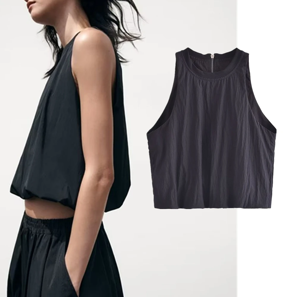 Elmsk 2023 Summer Fashion Ladies Short Tops French Black Texture High Waist Sleeveless Shirt Women
Elmsk 2023 Summer Fashion Ladies Short Tops French Black Texture High Waist Sleeveless Shirt Women