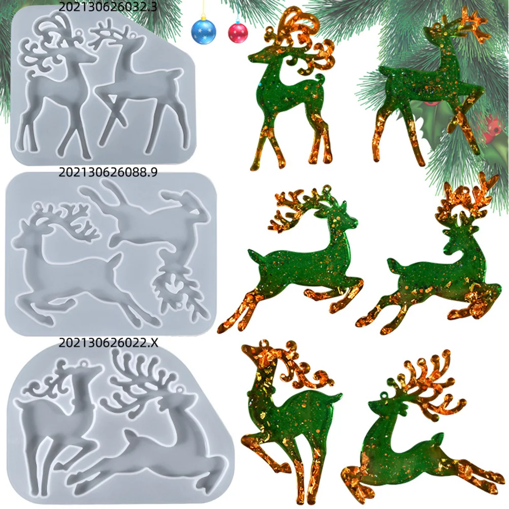 3pcs Elk Shaped Christmas Resin Moulds Silicone Moulds for Resin Casting Christmas Decorations Moulds Crystal Epoxy Resin Mold
3pcs Elk Shaped Christmas Resin Moulds Silicone Moulds for Resin Casting Christmas Decorations Moulds Crystal Epoxy Resin Mold