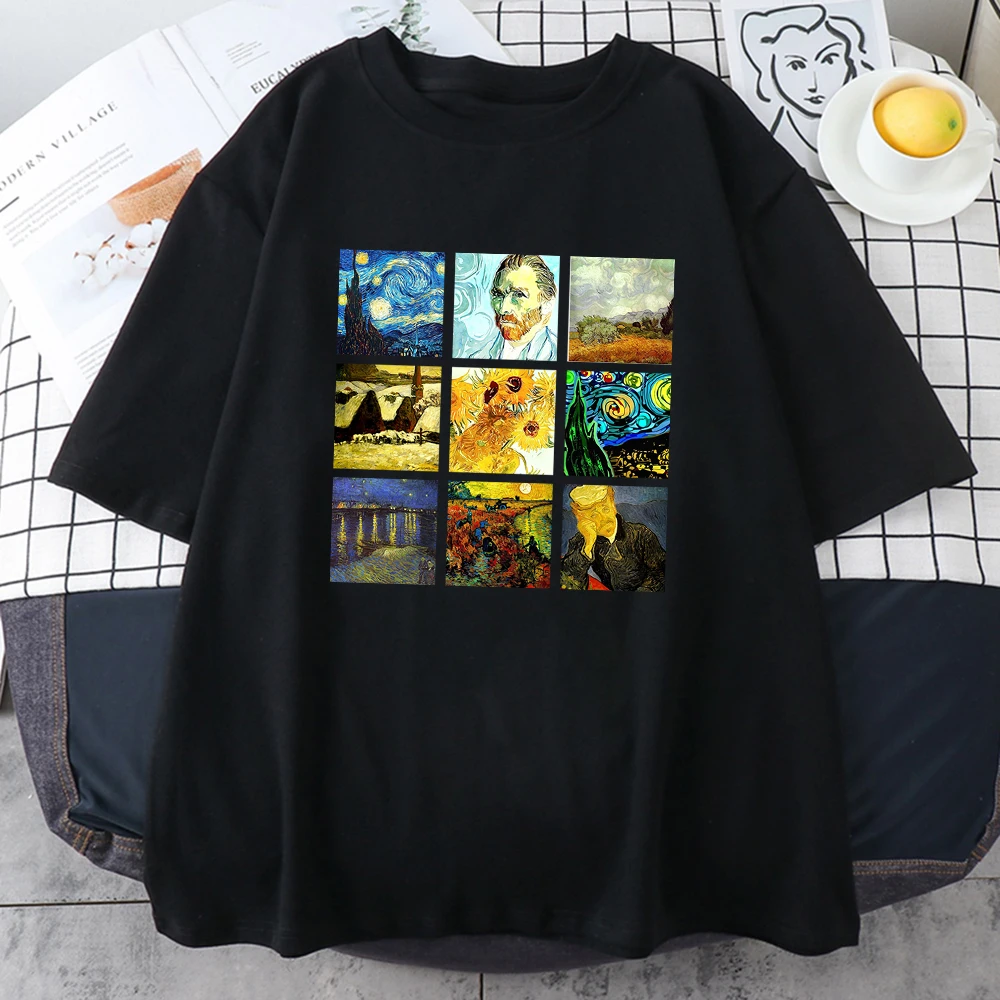 Hot Selling Famous Painting Sanskrit Van Gogh Men's Cotton Short Sleeve Breathable Casual T-shirt Loose Full Top Men's T-shirt
Hot Selling Famous Painting Sanskrit Van Gogh Men's Cotton Short Sleeve Breathable Casual T-shirt Loose Full Top Men's T-shirt