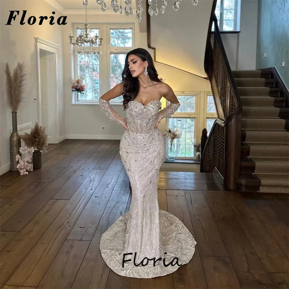 

Custom Made Sequins Evening Dresses Mermaid Elegant New Prom Gowns Robes De Soiree Arabic Cocktail Beading Wedding Party Dress