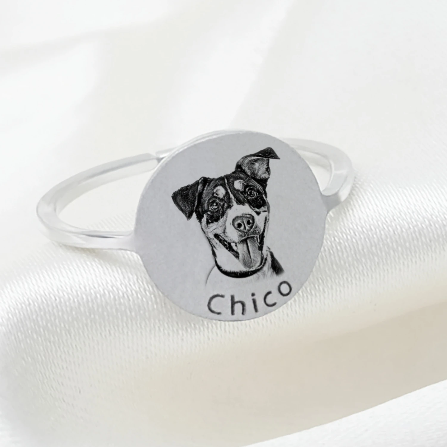 Personalized Pet Portrait Ring Dog Photo Ring Pet Memorial Jewelry Engraved Name Ring Jewelry Pet Loss Gift Cat Picture Ring
Personalized Pet Portrait Ring Dog Photo Ring Pet Memorial Jewelry Engraved Name Ring Jewelry Pet Loss Gift Cat Picture Ring