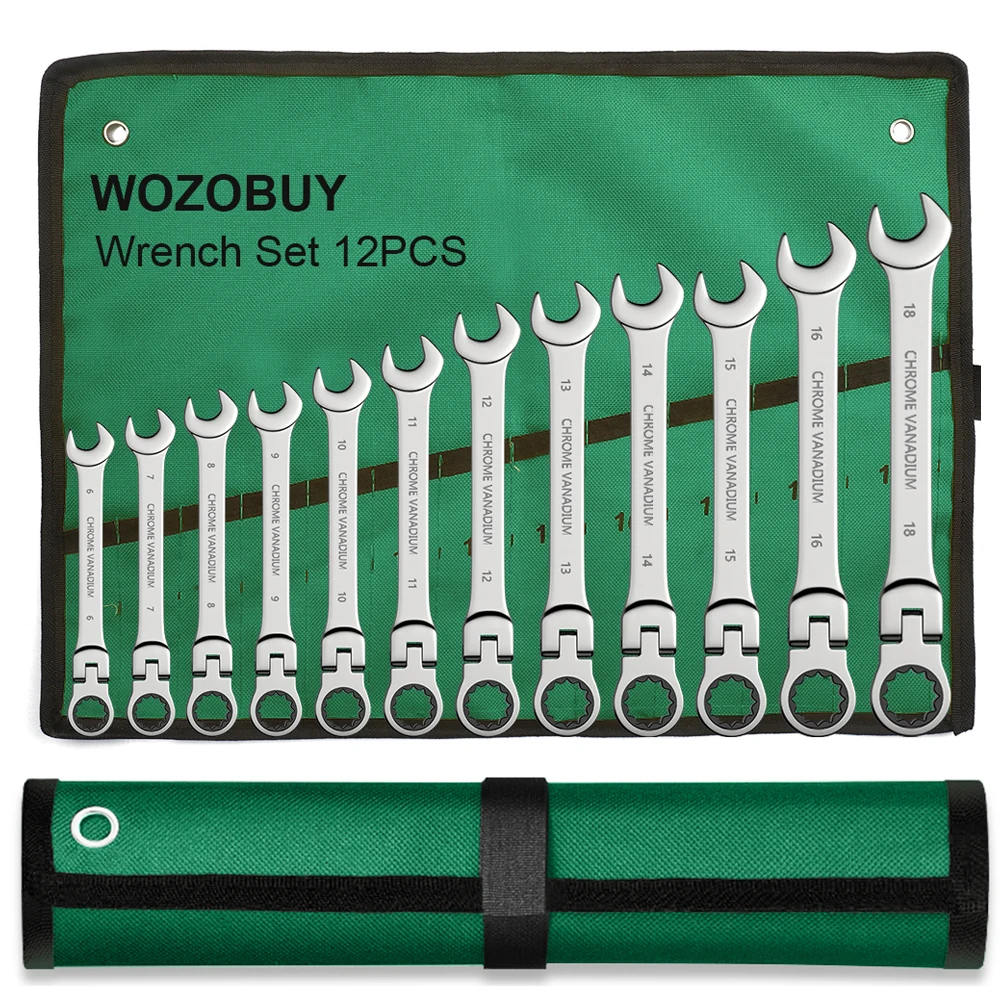 Набор гаечных ключей WOZOBUY с гибкой головкой, метрические, Комбинированные Гаечные ключи из хромованадиевой стали, ручной инструмент
Набор гаечных ключей WOZOBUY с гибкой головкой, метрические, Комбинированные Гаечные ключи из хромованадиевой стали, ручной инструмент