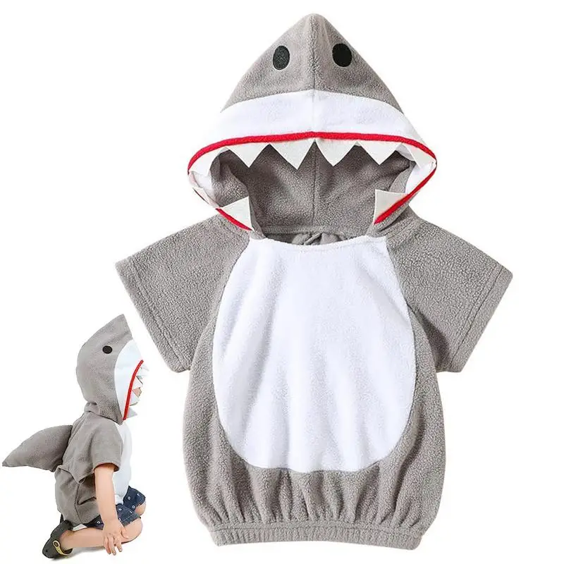 

Малыш акула костюмы с капюшоном Малыш Девочка Мальчик Дети Акула Толстовка Косплей Костюм для детей Одежда Аксессуары