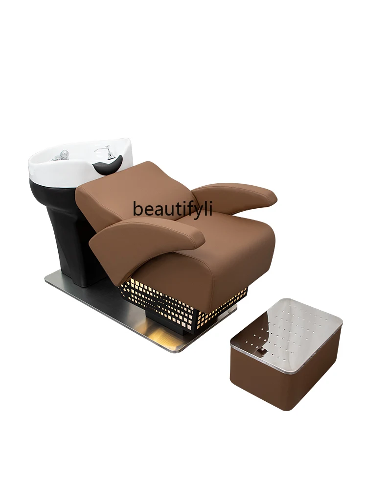Shampoo Chair Barber Shop Half Lying Flushing Bed for Hair Salon Hairdressing Shampoo Ceramic Basin Hairdressing Shop
Shampoo Chair Barber Shop Half Lying Flushing Bed for Hair Salon Hairdressing Shampoo Ceramic Basin Hairdressing Shop