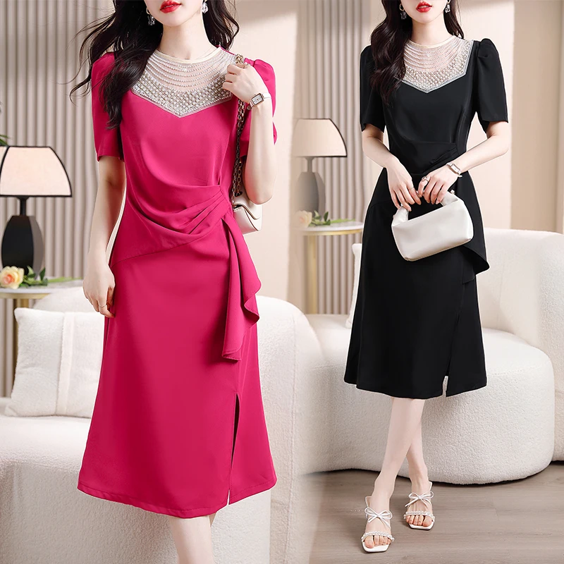 Women's Dress Summer New Large Size Women's Commuting Age Reduction Super Fairy Pure Color Pearl Square Neck Dress
Women's Dress Summer New Large Size Women's Commuting Age Reduction Super Fairy Pure Color Pearl Square Neck Dress