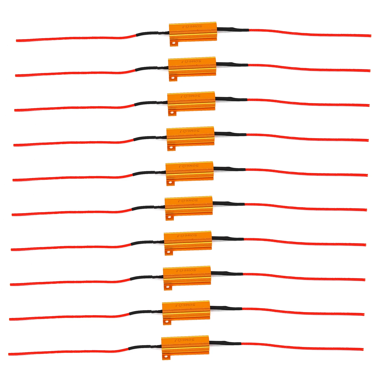 10x Car LED Lamp Decoder Brake Light Fault Canceller Resistor Decoder 10pcs 50W 6 Ohm Brake Turn Signal Malfunction Eliminator
10x Car LED Lamp Decoder Brake Light Fault Canceller Resistor Decoder 10pcs 50W 6 Ohm Brake Turn Signal Malfunction Eliminator