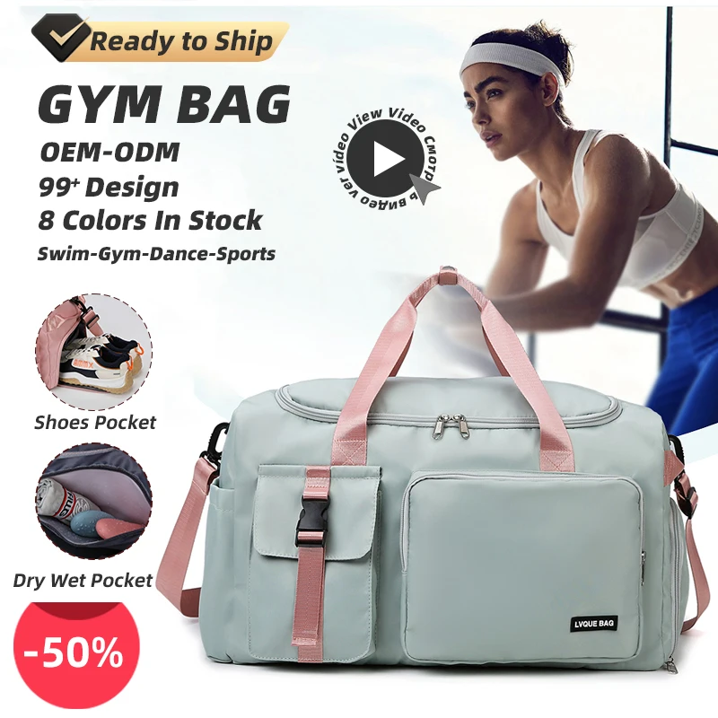 

Dry Wet Separation Waterproof Weekender Overnight Short Trip Sports Gym Backpack Yoga Duffel Travel Bag Handbag Crossbody