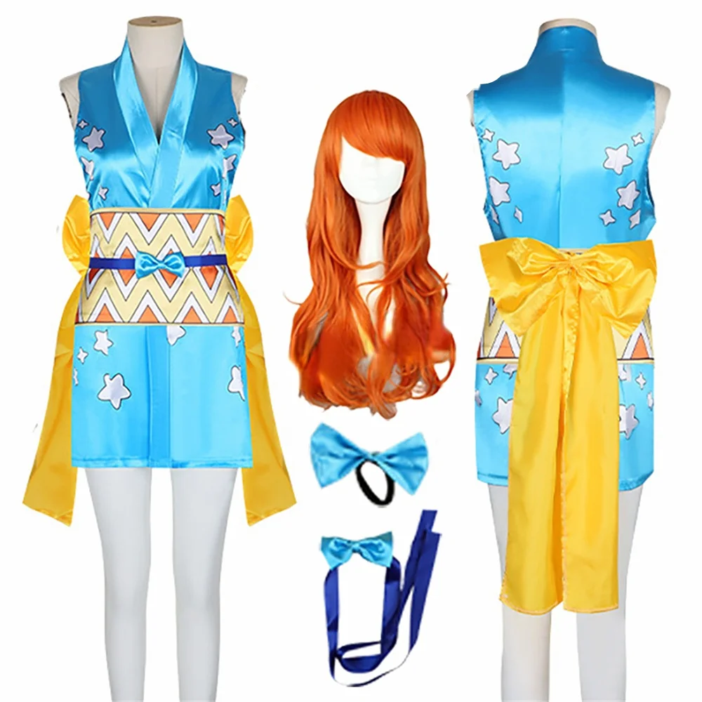 Anime Wano Country Nami Cosplay Costumes Kimono Dress Halloween Costumes for Women Vestido Role Play Suit Clothing
Anime Wano Country Nami Cosplay Costumes Kimono Dress Halloween Costumes for Women Vestido Role Play Suit Clothing