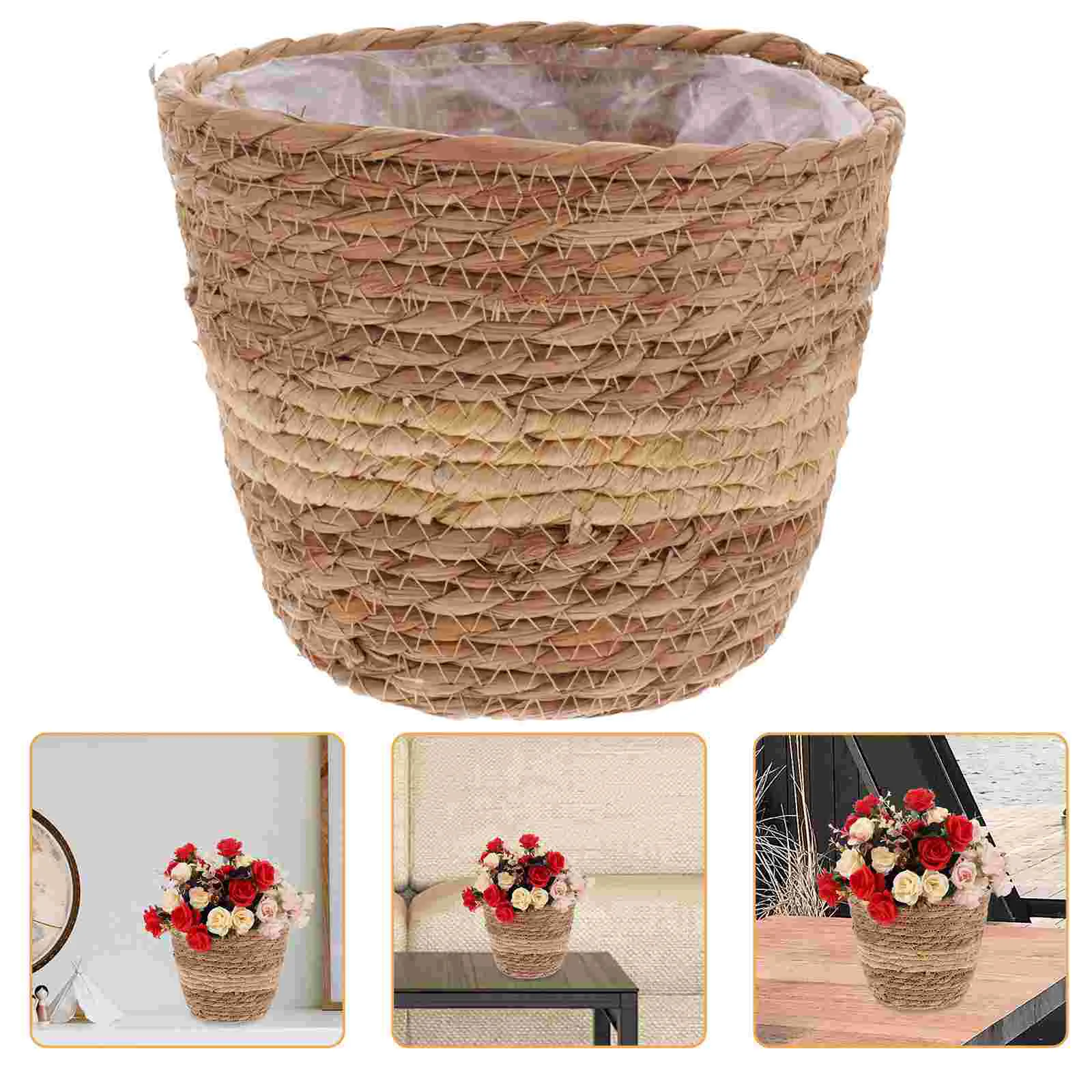 Straw Flower Pot Indoor Pots for House Plants Hand Woven Basket Durable Cattail Grass Hand-woven Holder
Straw Flower Pot Indoor Pots for House Plants Hand Woven Basket Durable Cattail Grass Hand-woven Holder