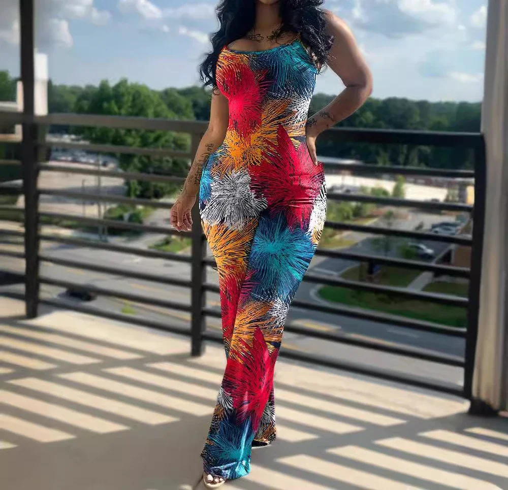 Fashion Jump Suit for Women Summer 2024 Casual Versatile Slim Fit with Strap Print Sleeveless Bodysuit Pants Female Streetwear
Fashion Jump Suit for Women Summer 2024 Casual Versatile Slim Fit with Strap Print Sleeveless Bodysuit Pants Female Streetwear