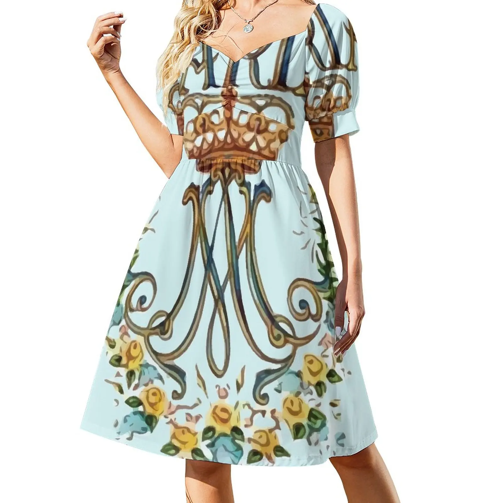 

Vintage Mother Mary Monogram Dress womens clothing Beachwear women's summer dress 2023 Woman clothes